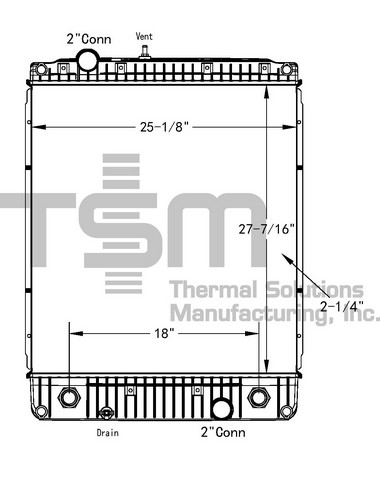 Thermal Solutions Manufacturing 437523P Radiator For FREIGHTLINER