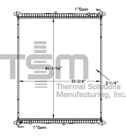 Thermal Solutions Manufacturing 437526P Radiator For INTERNATIONAL,INTERNATIONAL / NAVISTAR