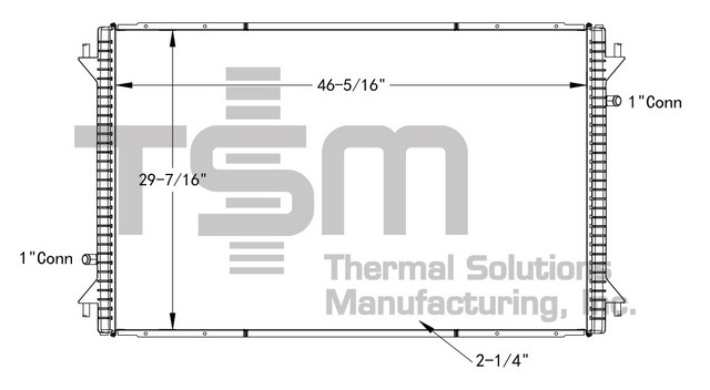 Thermal Solutions Manufacturing 437529P Radiator For INTERNATIONAL,INTERNATIONAL / NAVISTAR