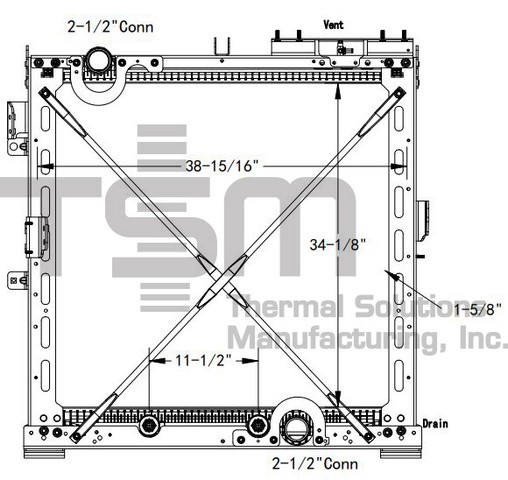 Thermal Solutions Manufacturing 437556PF Radiator For INTERNATIONAL,INTERNATIONAL / NAVISTAR