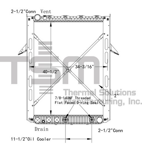Thermal Solutions Manufacturing 437557PF Radiator For MACK,VOLVO