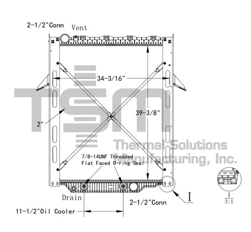 Thermal Solutions Manufacturing 437558PF Radiator For MACK,VOLVO