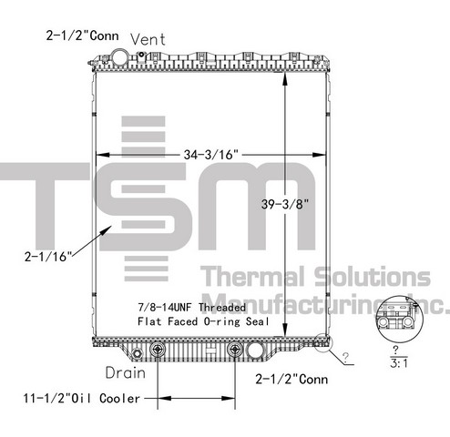Thermal Solutions Manufacturing 437558P Radiator For MACK,VOLVO