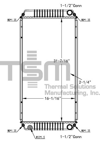 Thermal Solutions Manufacturing 437559P Radiator For MACK