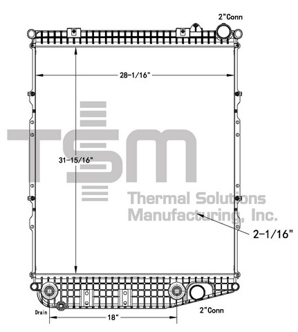 Thermal Solutions Manufacturing 437561P Radiator For FREIGHTLINER