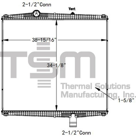 Thermal Solutions Manufacturing 437565P Radiator For KENWORTH,PETERBILT