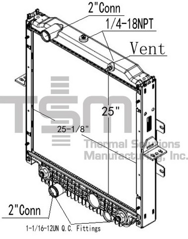 Thermal Solutions Manufacturing 437566PF Radiator For BLUE BIRD
