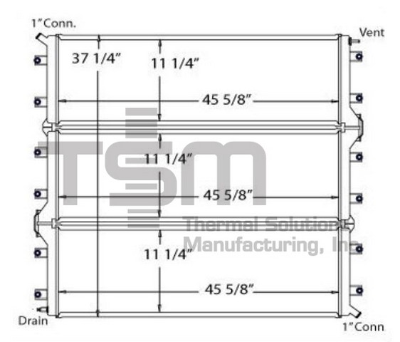Thermal Solutions Manufacturing 437567P Radiator For INTERNATIONAL,INTERNATIONAL / NAVISTAR