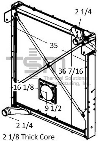 Thermal Solutions Manufacturing 437568PF Radiator For AUTOCAR,AUTOCAR LLC.
