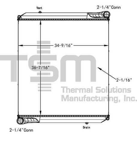 Thermal Solutions Manufacturing 437569P Radiator For AUTOCAR,AUTOCAR LLC.