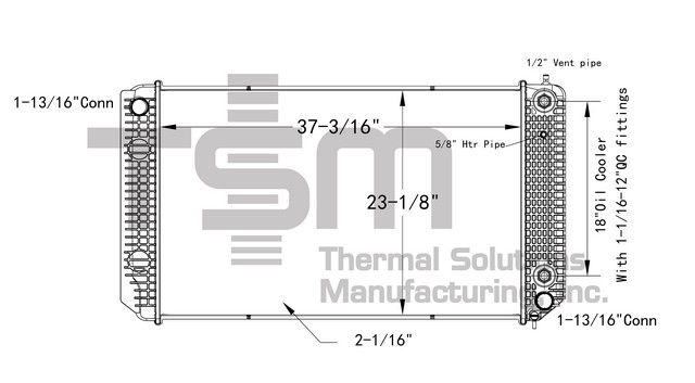 Thermal Solutions Manufacturing 437570P Radiator For CHEVROLET,CHEVROLET / GMC,GMC,ISUZU