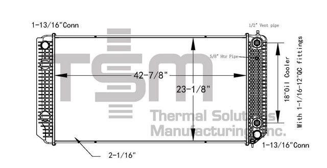Thermal Solutions Manufacturing 437574P Radiator For CHEVROLET,CHEVROLET / GMC,GMC,ISUZU