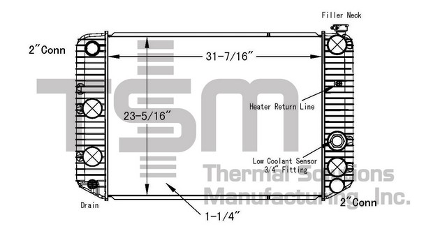 Thermal Solutions Manufacturing 437586P Radiator For CHEVROLET,CHEVROLET / GMC,GMC