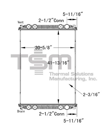 Thermal Solutions Manufacturing 437601P Radiator For FREIGHTLINER