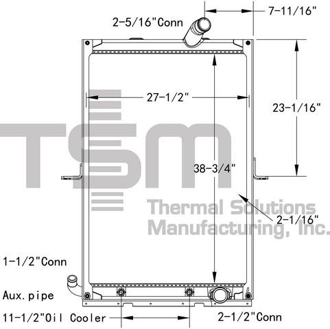 Thermal Solutions Manufacturing 437629AF Radiator For MACK