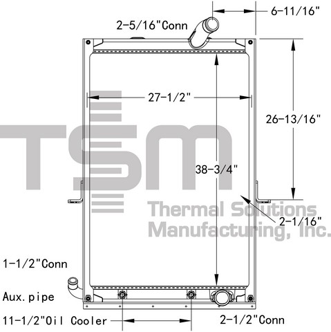 Thermal Solutions Manufacturing 437630AF Radiator For MACK