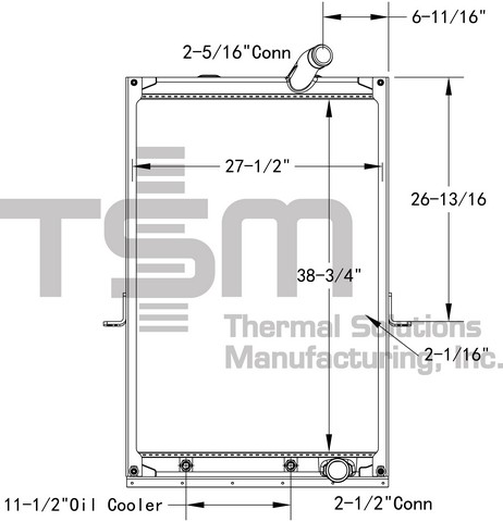 Thermal Solutions Manufacturing 437632AF Radiator For MACK
