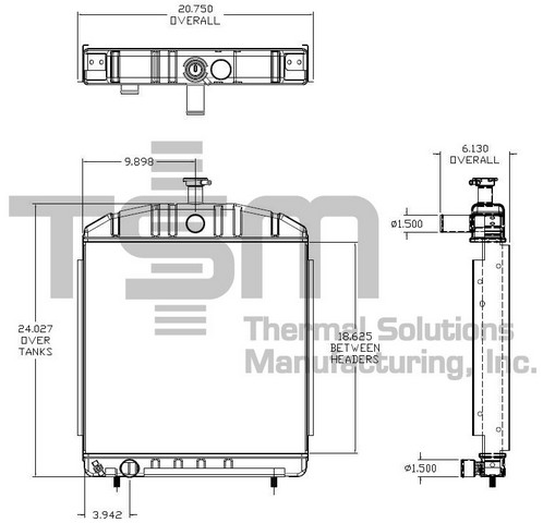 Thermal Solutions Manufacturing 437912 CB / SOLDER ON TANK For LINCOLN WELDER