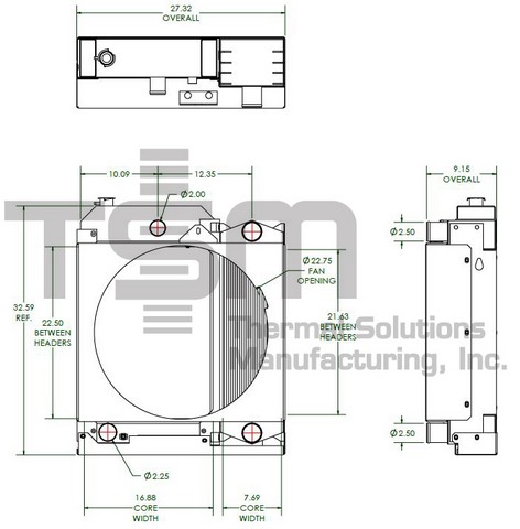 Thermal Solutions Manufacturing 437938PKGD CB / SOLDER ON TANK For CATERPILLAR