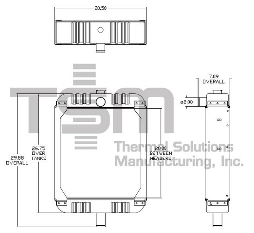 Thermal Solutions Manufacturing 437940M CB / SOLDER ON TANK For AJAX