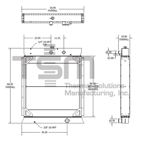Thermal Solutions Manufacturing 437947M CS / BOLT ON TANK For ONAN