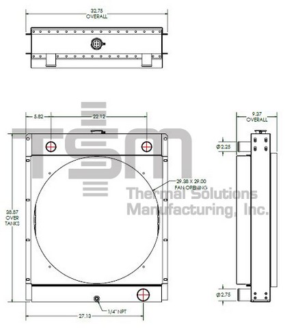 Thermal Solutions Manufacturing 437955SC CS / BOLT ON TANK For DETROIT DIESEL