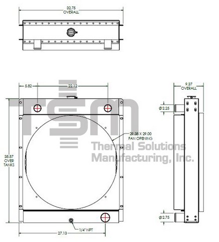 Thermal Solutions Manufacturing 437955 CS / BOLT ON TANK For DETROIT DIESEL