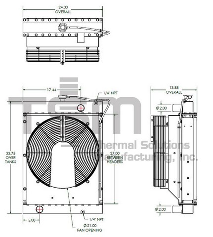 Thermal Solutions Manufacturing 437958M CS / BOLT ON TANK For WAUKESHA