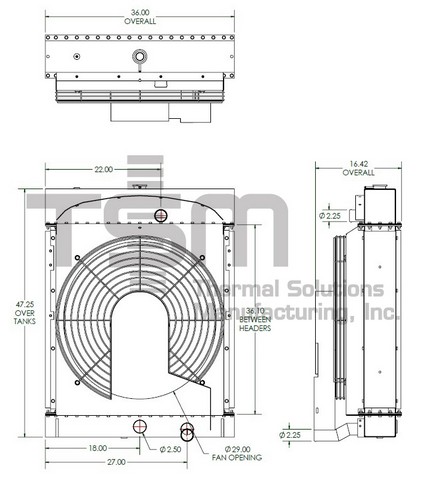 Thermal Solutions Manufacturing 437959M CS / BOLT ON TANK For WAUKESHA