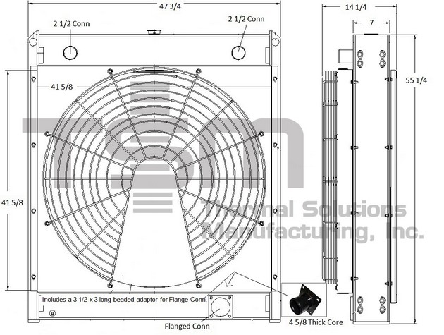 Thermal Solutions Manufacturing 437962G CS / BOLT ON TANK For DETROIT DIESEL