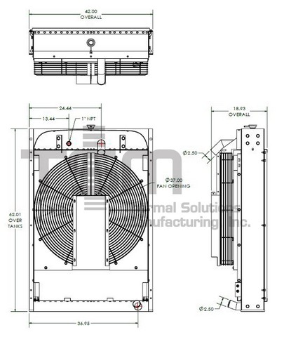 Thermal Solutions Manufacturing 437963M CS / BOLT ON TANK For WAUKESHA