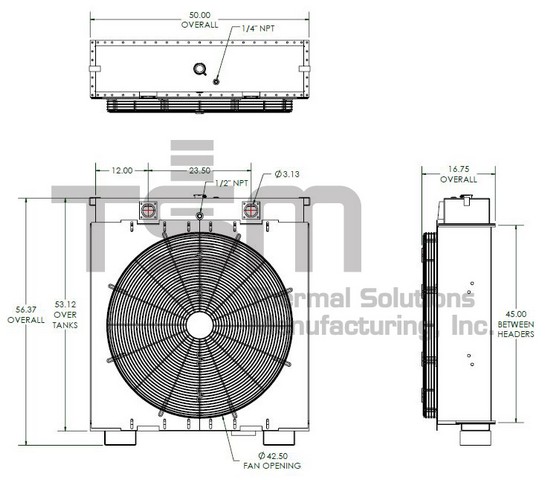 Thermal Solutions Manufacturing 437982SC CS / BOLT ON TANK For CATERPILLAR