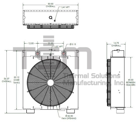 Thermal Solutions Manufacturing 437982 CS / BOLT ON TANK For CATERPILLAR