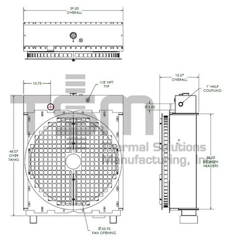 Thermal Solutions Manufacturing 437983SC CS / BOLT ON TANK For CATERPILLAR