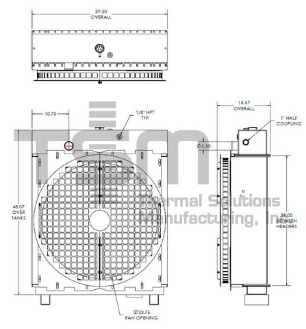 Thermal Solutions Manufacturing 437983 CS / BOLT ON TANK For CATERPILLAR