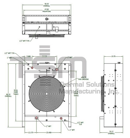 Thermal Solutions Manufacturing 437986PKG CS / BOLT ON TANK For CATERPILLAR