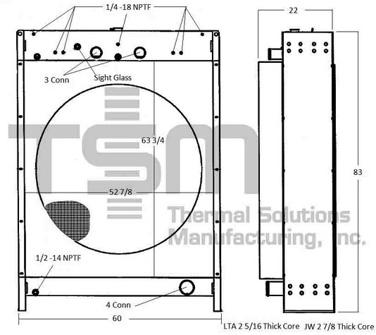 Thermal Solutions Manufacturing 437988M CS / BOLT ON TANK For DETROIT DIESEL