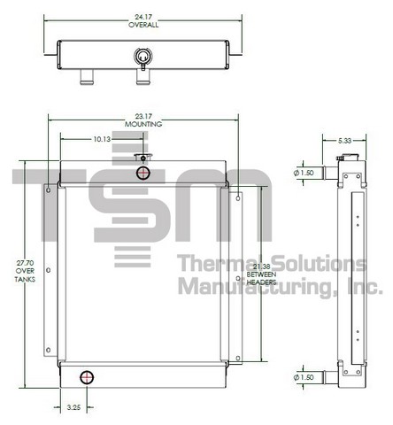Thermal Solutions Manufacturing 437995SC CB / SOLDER ON TANK For LINCOLN WELDER