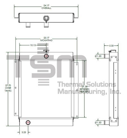 Thermal Solutions Manufacturing 437995 CB / SOLDER ON TANK For LINCOLN WELDER