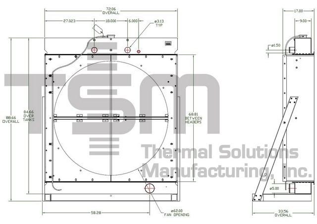 Thermal Solutions Manufacturing 437996 CS / BOLT ON TANK For CUMMINS