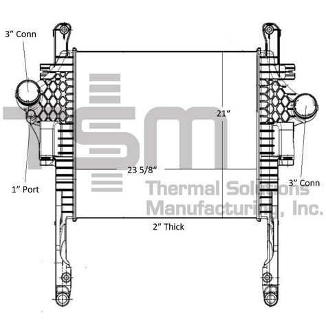 Thermal Solutions Manufacturing 441361 Intercooler For FREIGHTLINER