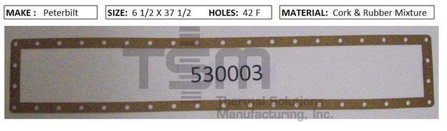 Thermal Solutions Manufacturing 530003 CORK & RUBBER For FORMED GASKET BY CORE,FORMED GASKET BY MAKE,FORMED GASKET BY SIZE
