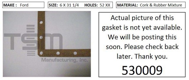 Thermal Solutions Manufacturing 530009 CORK & RUBBER For FORMED GASKET BY CORE,FORMED GASKET BY MAKE,FORMED GASKET BY SIZE