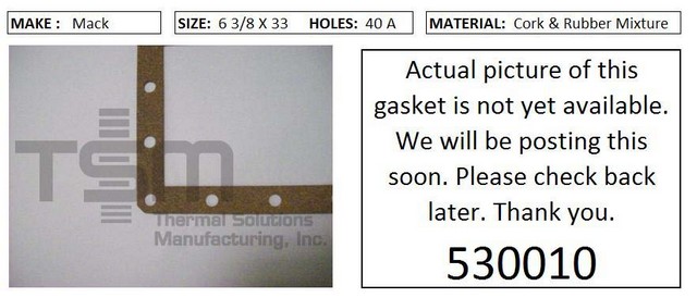 Thermal Solutions Manufacturing 530010 CORK & RUBBER For FORMED GASKET BY CORE,FORMED GASKET BY MAKE,FORMED GASKET BY SIZE