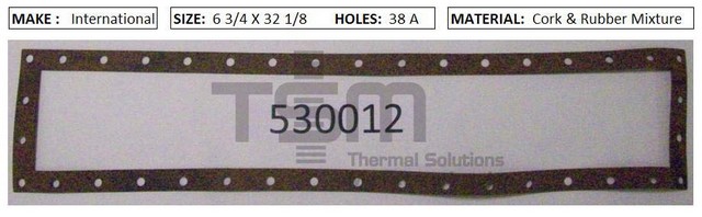 Thermal Solutions Manufacturing 530012 CORK & RUBBER For FORMED GASKET BY CORE,FORMED GASKET BY MAKE,FORMED GASKET BY SIZE