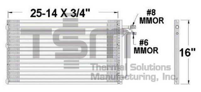 Thermal Solutions Manufacturing 650464 A/C Condenser For CHEVROLET,CHEVROLET / GMC,GMC
