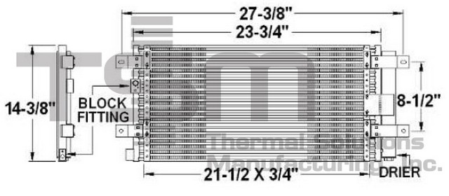 Thermal Solutions Manufacturing 650582 A/C Condenser For HINO
