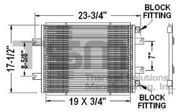 Thermal Solutions Manufacturing 650584 A/C Condenser For FORD,FORD / STERLING,INTERNATIONAL,INTERNATIONAL / NAVISTAR