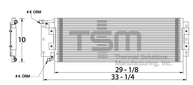 Thermal Solutions Manufacturing 650603 A/C Condenser For FREIGHTLINER