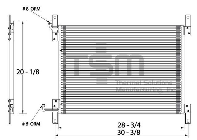 Thermal Solutions Manufacturing 650606 A/C Condenser For FREIGHTLINER